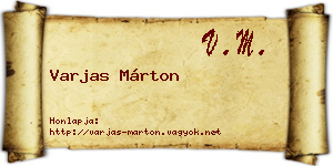 Varjas Márton névjegykártya